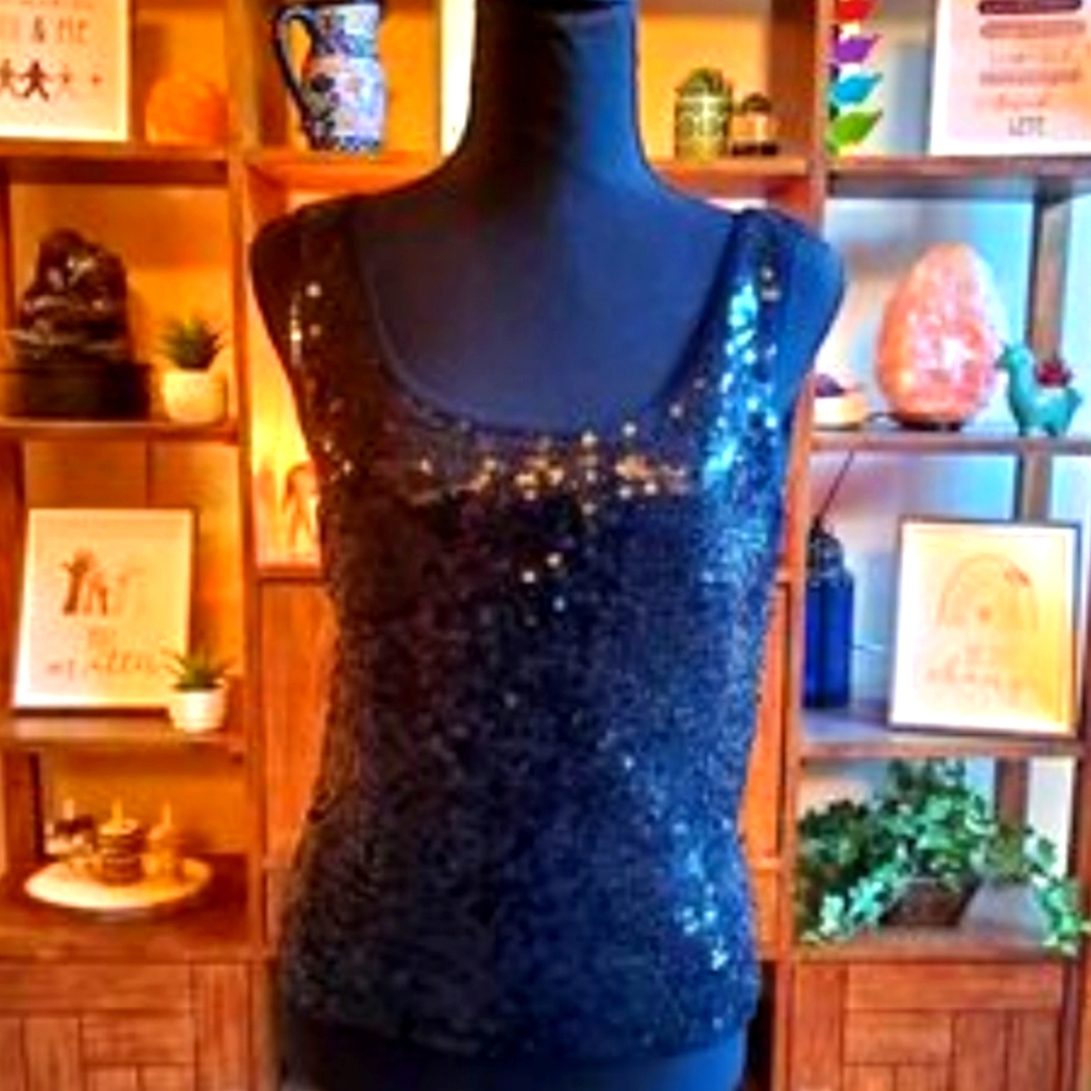 Fun sequined top size medium